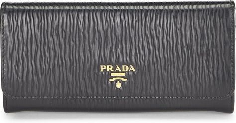 Amazon.com: Prada, Pre-Loved Black Vitello Move Continental Wallet, Black : Luxury Stores Black Luxury, Luxury Store, High End Fashion, Luxury Women, Designer Bags, Exquisite Design, Statement Jewelry, Continental Wallet, Prada