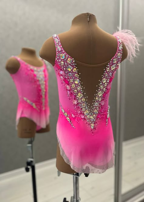 Pink Leotard Rhythmic Gymnastics, Salsa Outfit, Rhythmic Gymnastics Costumes, Leotards Gymnastics Rhythmic, Pink Leotard, Gymnastics Costumes, Gymnastics Outfits, Rhythmic Gymnastics Leotards, Figure Skating Dresses