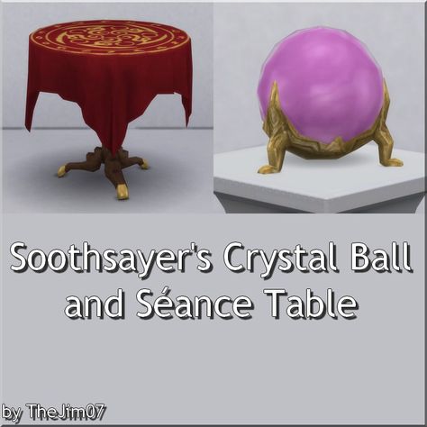 Mod The Sims - Soothsayer's Crystal Ball and Seance Table Seance Table, Sims 4 Download, The Sims 4 Download, Electronic Art, Sims 4 Cc, Sims 4 Mods, Hi Everyone, The Sims 4, Sims Cc