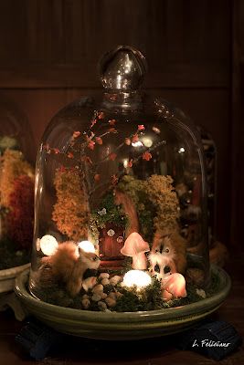 Domythic Bliss: Bell Jars and Belle Displays❤❤❤ Glass Cloches, Bell Jars, Glass Dome Display, Fairy Jars, Deco Nature, Glass Cloche, Garden Terrarium, The Bell Jar, Miniature Fairy