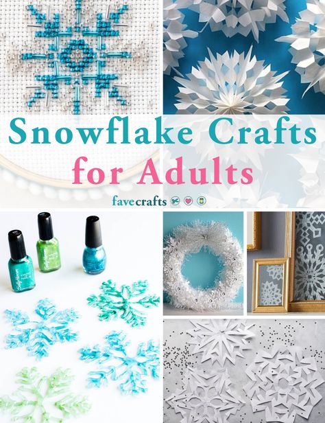 Snowflake crafts for adults make some of the prettiest winter decorations! Learn how to make a snowflake in a variety of ways with this collection. Snowflake Crafts For Adults, Winter Crafts For Adults Diy, Easy Winter Crafts For Adults, January Crafts For Adults, Winter Crafts For Adults, Classy Crafts, Christmas Snowflakes Crafts, January Craft, Snowflake Crafts