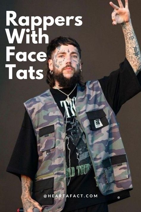 Rappers With Face Tattoos | Cool & Aesthetic Tattoo Ideas For Men Small Face Tattoo Ideas, Face Tattoo Ideas For Men, Small Face Tattoo, Scrim Rapper Aesthetic, Tattoo Designs Cute, Face Tattoo Ideas, Tattoo Aesthetics, Hop Tattoo, Hip Hop Tattoo