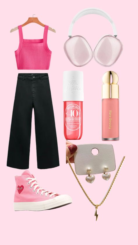 Pink preppy ootd #ootd #outfit #fashion #aesthetic #clothes #rarebeauty #soldejanerio #makeup #summer #spring #preppyclothes #pink #pinkaesthetic #preppyaesthetic #preppyfit #fit Preppy Ootd, Pink Preppy, Preppy Aesthetic, Ootd Outfit, Fashion Aesthetic, Preppy Outfits, Pink Aesthetic, Aesthetic Clothes, Ootd