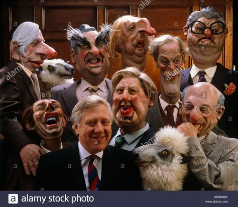 Roy Hattersley and Spitting Image puppets of the Labour Party Stock Photo: 15608425 - Alamy Puppet Building, Spitting Image, City Drawing, Face Facial, Comedy Tv, Tv On The Radio, Old Tv, Classic Tv, Labour