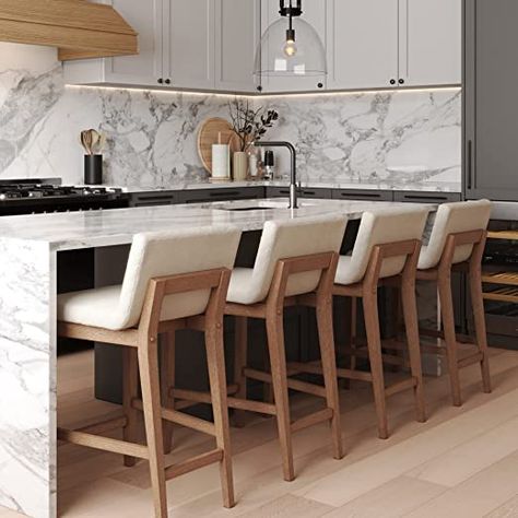 Modern Farmhouse Counter Stools, Island Bar Stools, Transitional Bar Stools, Counter Stools With Backs, Nathan James, Island Stools, Bar Stools Kitchen Island, Kursi Bar, House Redesign