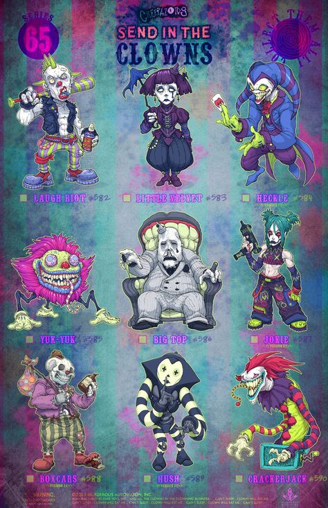 Horror Villains Art, Theif Character Design, Clown Monster, Nightmares Art, Logo Game, Horror Villains, Send In The Clowns, Comic Manga, Monster Concept Art