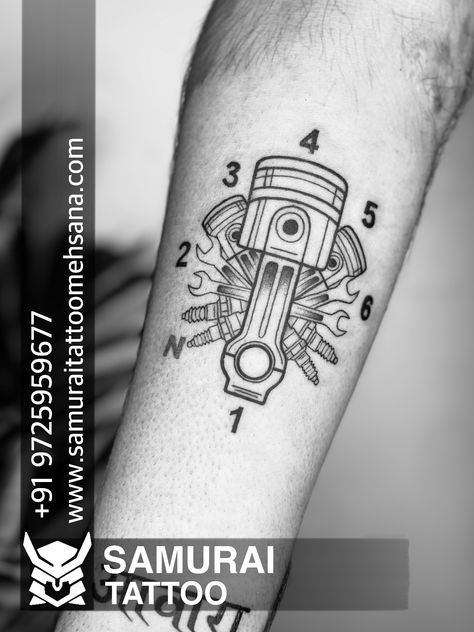 Gearbox Tattoo, Mechanic Tattoo Ideas, Ryan Tattoo, Box Tattoo, Mechanic Tattoo, Samurai Tattoo, Tattoo Ideas, Tattoos