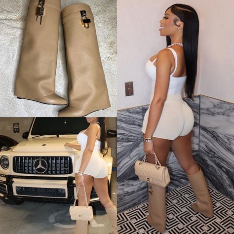 Boots Outfit Mexican, Shark Boots Outfit Black Women, Shark Boots Outfit, Outfit Black Women Summer, Boots Outfit Black Women, Heel Boots Outfit, Givenchy Outfit, Shark Outfit, Shark Boots