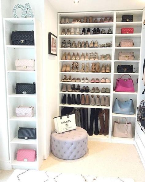 Dressing Room Closet, Dream Closet Design, Closet Office, Wardrobe Room, Vanity Room, Closet Decor, Bedroom Closet Design, Dream Closets, Glam Room