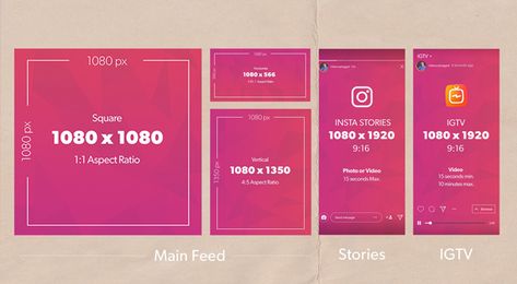 What is The Perfect Size For Instagram Posts and Photos? Instagram Dimensions, Social Media Cover Design, Comunity Manager, How To Make Photo, Types Of Social Media, Media Poster, Instagram Algorithm, Social Media Poster, About Instagram