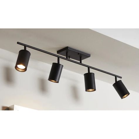 Modern Track Lighting Kitchen, Track Lighting Living Room, Farmhouse Track Lighting, Ceiling Light Bar, Black Track Lighting, Modern Kitchen Bar, Modern Track Lighting, Track Lighting Kitchen, Moore House