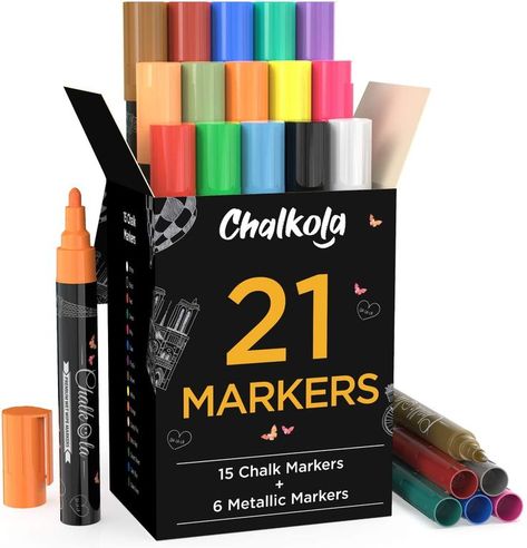 Chalk board markers Window Markers, Chalkboard Markers, Album Photo Scrapbooking, Chalk Marker, Liquid Chalk Markers, Chalk Lettering, Chalk Pens, Neon Painting, Liquid Chalk