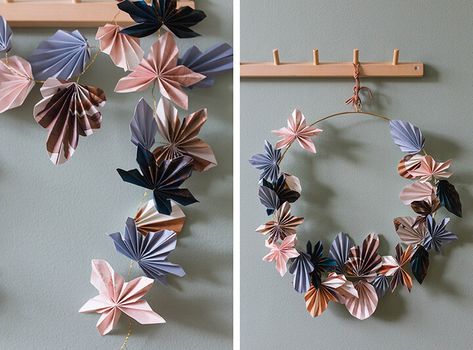 Christmas Diy Tree Decor, Paper Wall Art Diy, Freshen Up Your Home, Homemade Decor, Diy Garland, Frame Wreath, Hacks Diy, Diy Christmas Tree, Of Wallpaper