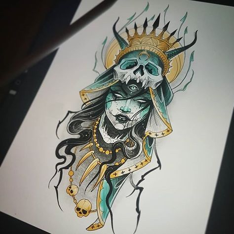 Hashtag #katiberinkey sur Instagram • Photos et vidéos Hashtag Instagram, Kunst Tattoos, Queen Tattoo, Tatuaje A Color, Tattoo Sketch, Desenho Tattoo, Neo Traditional, Skull Art, A Drawing