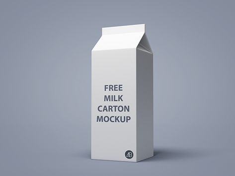 Free Psd Design, Free Packaging Mockup, Milk Box, Best Free Fonts, Stationery Mockup, Mockup Downloads, Milk Carton, Psd Template Free, Box Mockup