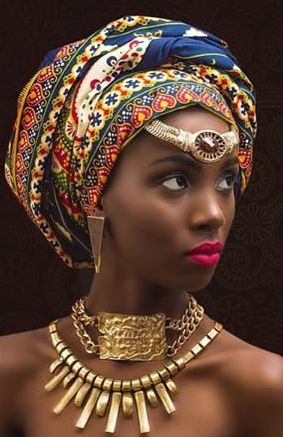 Attaché de foulard cheveux afro crépus naturels Afrikaanse Mode, African Head Wraps, African Queen, Kitenge, Hair Wraps, Africa Fashion, African Jewelry, African Dresses For Women, African Beauty