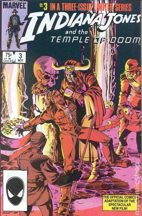 Doom Comic, Temple Of Doom, Doom 3, Indiana Jones Adventure, 1984 Movie, Silver Age Comics, Marvel Comic Books, Comic Movies, Comic Book Covers