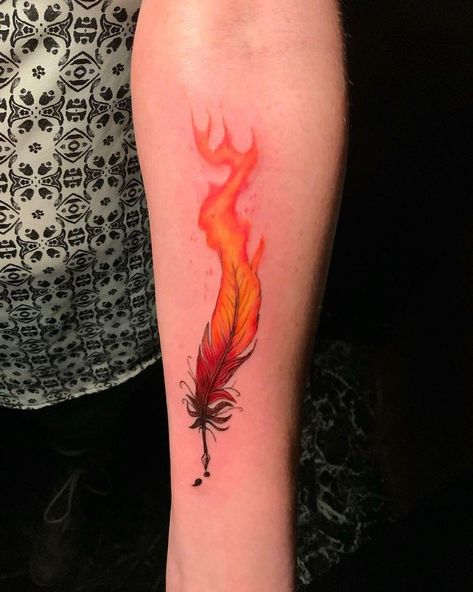 Phoenix Feather Tattoo Ideas Feather Flame Tattoo, Feather Fire Tattoo, Tattoo Ideas Rebirth, Phoenix Feather Tattoo Men, Fire Feather Tattoo, Pheonix Feather Tattoo For Women, Phoenix Ashes Tattoo, Rise From The Ashes Tattoo, Phoenix Wing Tattoo