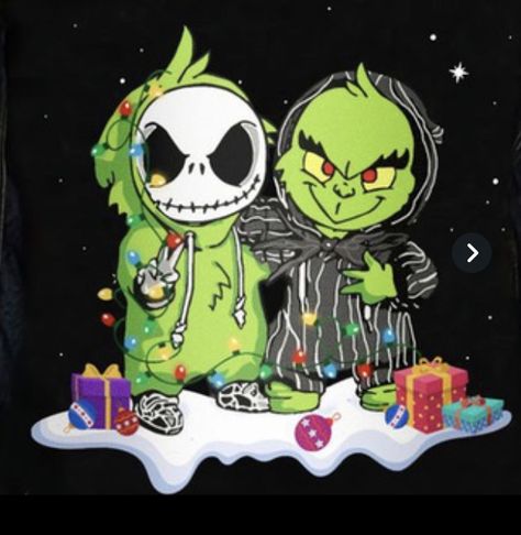 Grinch And Jack Skellington Wallpaper, The Grinch And Jack Skellington, Jack And Grinch, Stitch Friends, Tim Burton Personajes, Tumbler Prints, Grinch Drawing, Xmas Window, Skull Christmas