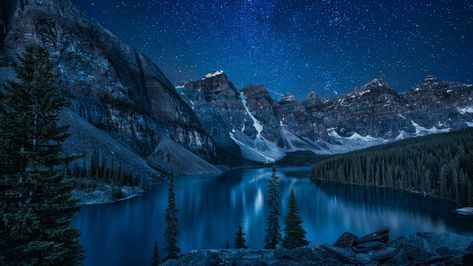 Huge wallpaper dump! Windows 10 lock screen images - Imgur Banda Aceh, Moraine Lake, Image Nature, Banff National Park, The Night Sky, Alam Yang Indah, Semarang, Pretty Places, Surabaya