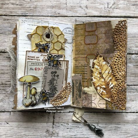 Junk journal book - Scrapbook.com Timmy Time, Journal Vintage, Mini Journal, Vintage Junk Journal, Diy Journal, Handmade Journals, Mixed Media Art Journaling, Scrapbook Journal, Smash Book