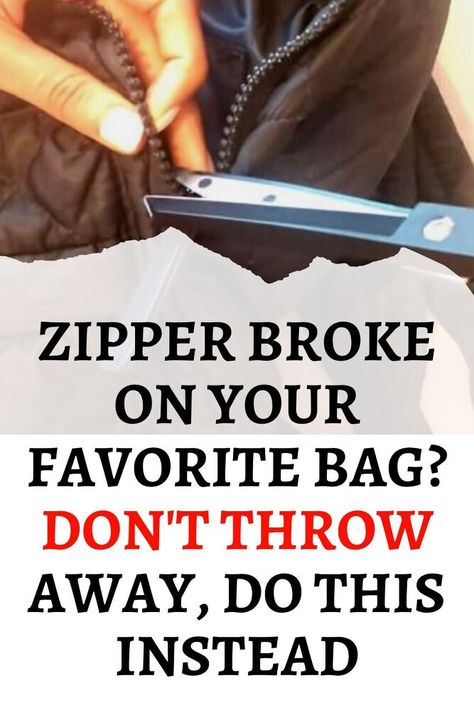 How to Fix Broken Zipper on Bag How To Fix A Split Zipper, Fix A Zipper On A Bag, How To Fix A Zipper On A Bag, Zipper Fix Hacks, How To Fix A Zipper That Splits, How To Fix A Broken Zipper, How To Fix A Zipper, Fixing A Zipper, Patching Clothes