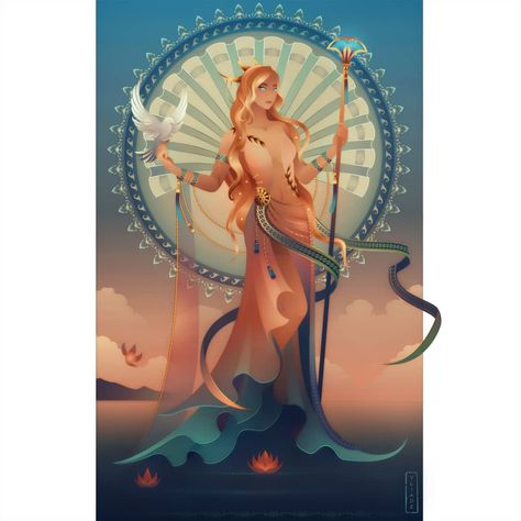 Aphrodite, Greek Goddess of beauty and love. #aphrodite #venus #art #drawing #pantheon #greekmythology #goddess #digitalart #artist… | Instagram Yliade Art, Apollo Greek Mythology, Persephone Greek Mythology, Sphinx Egyptian, Apollo Greek, Greek Pantheon, Greek Gods And Goddesses, Goddess Of Love, Mythology Art