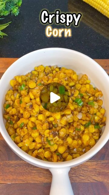 Crispy Corn Recipe, Crispy Corn, Boiled Corn, Soya Sauce, Spring Onions, Corn Kernel, Pepper Powder, Corn Recipes, Green Chilli