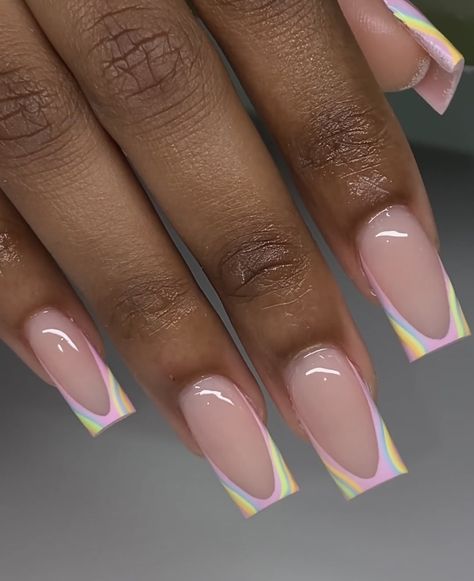 Fake Acrylic Nails, Nail Tip Designs, Her Nails, Fake Nails With Glue, Short Square Acrylic Nails, Short Acrylic Nails Designs, Pink Acrylic Nails, Square Acrylic Nails, Design Geometric