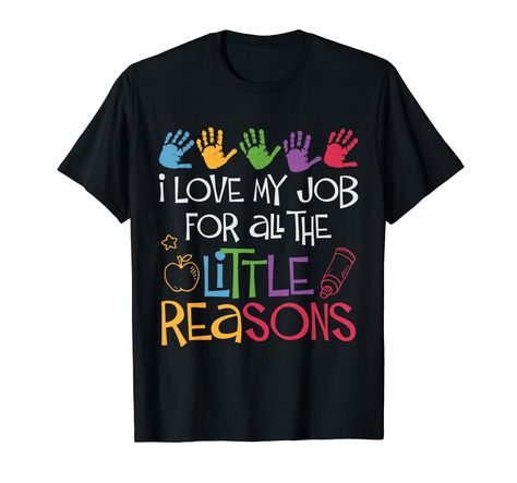 PRICES MAY VARY. Cute testing day design that reads: "I Love My Job For All The Little Reasons". Great for any school teacher to wear on exam day to encourage and motivate your students to do their best on day of state standardized testing Lightweight, Classic fit, Double-needle sleeve and bottom hem Happy 100th Day Of School, Magical Days, Proud Parents, I Love My Job, Teacher Teaching, 100 Days Of School, Love My Job, My Job, 100 Days