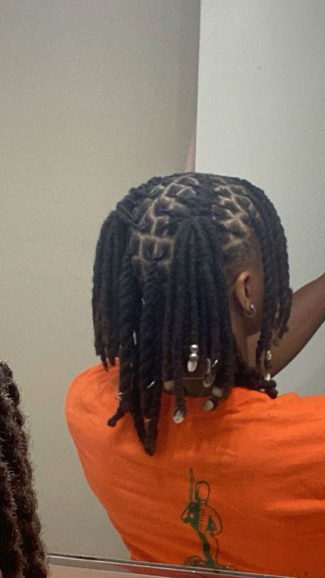 Loc Styles For Studs, 4c Locs Styles, Small Loc Styles, Hairstyle For Short Locs, Loc Styles Half Up Half Down, Fancy Loc Styles, Hair Styles For Short Locs, Locs Retwist Style, Short Loc Hairstyles For Women