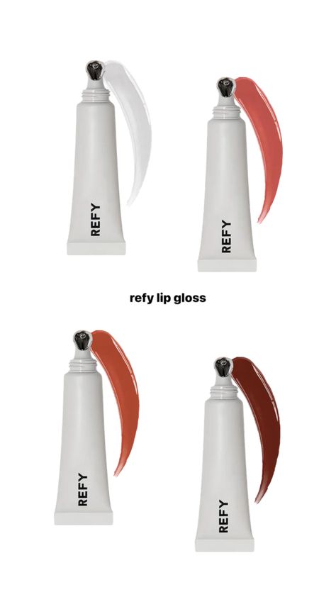 refy lip gloss #aesthetic #makeup #wishlist Refy Makeup Brand, Refy Lip Gloss, Refy Products, Fatima Core, Winter Baskets, Becky Core, Lip Gloss Aesthetic, Refy Lip, Gloss Aesthetic