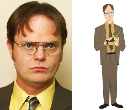 Dwight Creed The Office, Scranton Strangler, Pam The Office, Michael Scott The Office, Office Cartoon, The Office Jim, The Office Characters, Caricature Art, Illustration Series