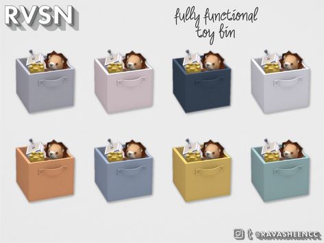 Sims 4 Pet Toy Box Cc, Sims 4 Toy Box Cc, Sims 4 Toddler Toys, Cute Plush Toys, Sims 4 Beds, Sims Stories, Sims 4 Tsr, Sims Baby, Toy Bin