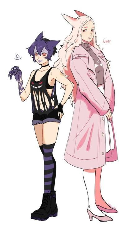 Ayshiun on Tumblr Gengar Clefable Human Anthro Pokemon Gijinka Woman Women Fanart OC Goth Pokemon Trainer, Anthro Pokemon, Women Fanart, Adorable Pokemon, Pokémon Pictures, Pokemon Human, Pokemon Guzma, Gijinka Pokemon, Pokemon Game Characters