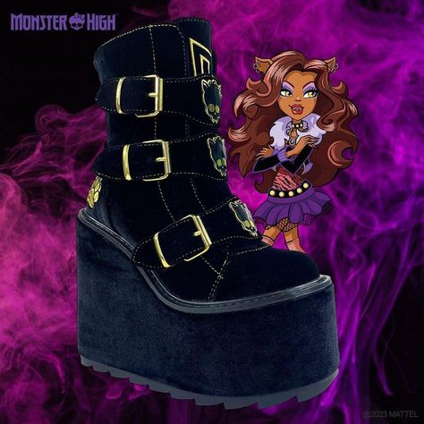 Monster High Platform Shoes, Monster High Heels, Monster High Shoes, Yru Shoes, High Platform Shoes, Demonia Boots, Coco Chanel Mademoiselle, Gothic Shoes, 6 Inch Heels