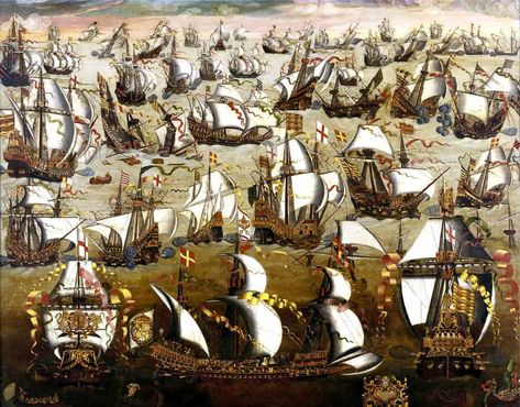 Mary Of Guise, Spanish Armada, 16th Century Art, Navi A Vela, Spain Spanish, English Channel, Tudor History, Mary Queen Of Scots, Columbus Day