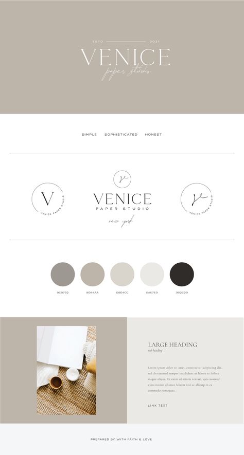 Venice - With Faith & Love Whats Wallpaper, Minimal Logo Design, Faith Love, Branding Mood Board, Brand Color Palette, Brand Kit, Branding Design Inspiration, Brand Board, Branding Kit