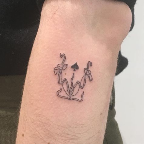 Hand Poked For U on Instagram: “Little tiny spade decoration” Spade Tattoo, Hand Poke, Print Tattoos, Paw Print Tattoo, Paw Print, Tatting, Piercings, Tattoos, On Instagram