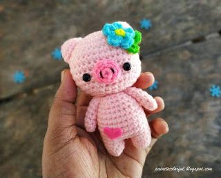 Crochet Dragon Pattern, Crochet Pig, Pola Amigurumi, Crochet Dragon, Crochet Amigurumi Free Patterns, Crochet Amigurumi Free, Cute Pigs, Amigurumi Free Pattern, Easy Crochet Patterns