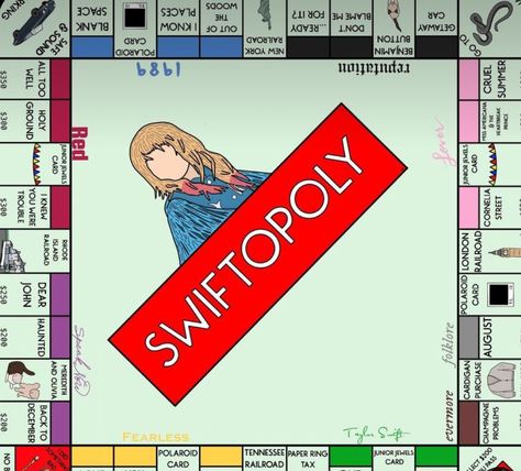 Taylor Swift Monopoly, Swift Monopoly, Taylor Swift Book, Purchase Card, Car Lover, Monopoly, Board Games, Taylor Swift, Swift