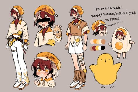 my vtuber character design :) Vtuber Character Design, Streamer Character Design, Frog Vtuber, Soft Character Design, Egg Character Design, Vtuber Outfits, Vtuber Concept Art, Duck Outfit, Vtuber Fanart