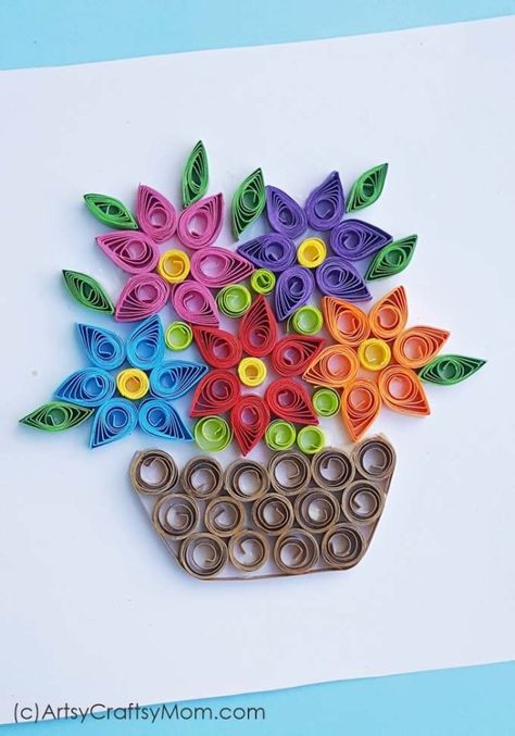 Paper Craft Archives - Artsy Craftsy Mom Diy Quilling Crafts, Quilling Flower Designs, Paper Quilling Flowers, Paper Quilling Cards, Quilling Work, Cute Origami, Paper Quilling Patterns, Quilled Paper Art, 3d Quilling