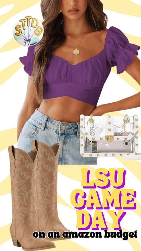 Get ready to show off your team pride in style! Check out our top LSU game day outfit ideas that are perfect for tailgates, watching the game at home or even for hitting the town afterward. With our inspo, you'll be the most stylish fan in the crowd! 🐯👗✨ Game Day Buttons by @reblcreative College Gameday Outfits Football, Lsu Game Day Outfit, Game Day Fits, Game Day Buttons, Lsu Gameday, Lsu Game Day, Football Buttons, Gameday Fits, Tiger Spirit