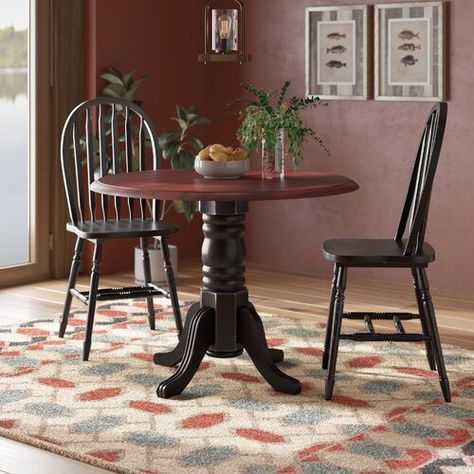 Pedestal Dining Table And Chairs, Black Pedestal Dining Table, Breakfast Nook Dining Set, Nook Dining Set, Windsor Chairs, Hardwood Table, 3 Piece Dining Set, Metal Table Top, Pub Table Sets