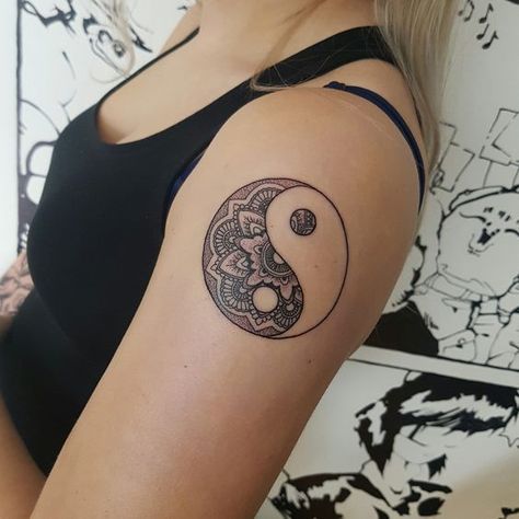 245+ Best Yoga Tattoos Designs and Ideas (2023) - TattoosBoyGirl Yin Yang Tattoo, Ying Yang Tattoo, Yoga Tattoos, Yang Tattoo, Yin Yang Tattoos, Muster Tattoos, Unique Tattoo Designs, Best Sleeve Tattoos, Unique Tattoo