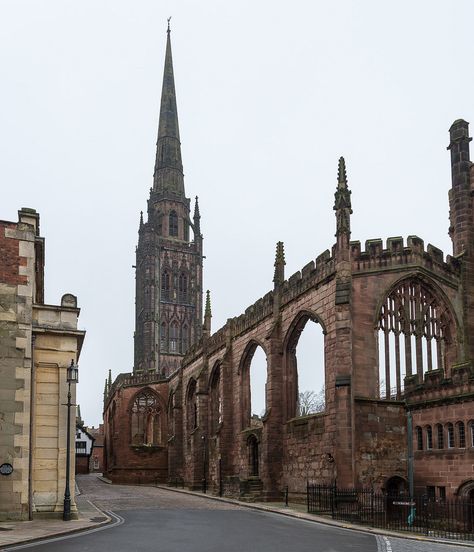 wanderthewood: Coventry Cathedral, West Midlands, England by alh1 on Flickr — FUCKITANDMOVETOBRITAIN West Midlands England, Midlands England, Coventry Cathedral, Coventry England, England Trip, Western World, West Midlands, You Know It, St Michael