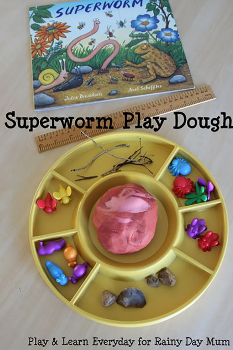 Bring the storybook Superworm by Julia Donaldson to life with this simple to set up play dough activity for young children. Minibeasts Eyfs, Woodland Activities, Learn Everyday, Preschool Play, Julia Donaldson, Playdough Activities, Story Activities, Play And Learn, Author Studies