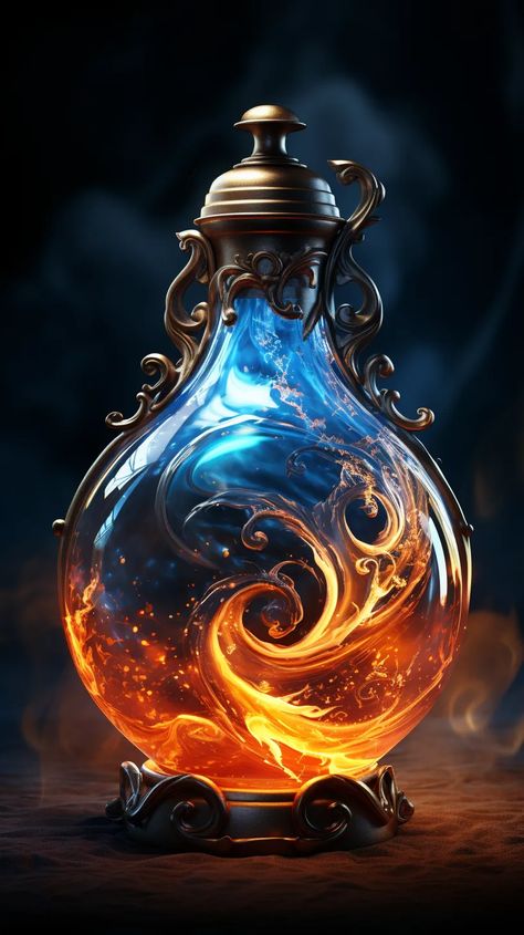 Prompt image #4 Magic Objects Fantasy Art, Magic Artifacts Concept Art, Fairy Potion, Fun Beauty Products, Artifact Art, Magic Potions, Magical Items, Bottle Images, Magic Bottles