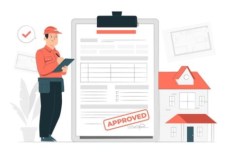 Approved Vectors & Illustrations for Free Download | Freepik Approved Stamp, Getting Rejected, Building Permit, Banner Web, Work Permit, Construction Business, Engineering Projects, Construction Cost, Building Permits